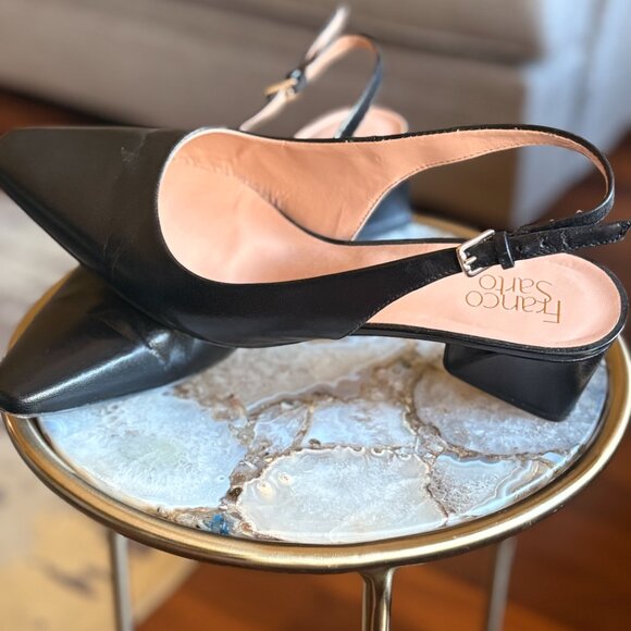 Franco Sarto 10.5 black leather slingback - Picture 3 of 6
